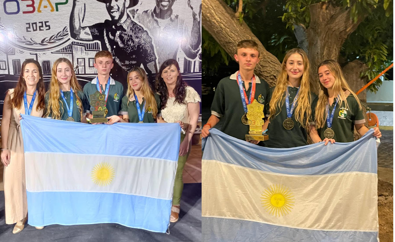 Integrantes de la Secundaria Agraria N° 1 “Martín Fierro” de Arrecifes en OBAP 2025
