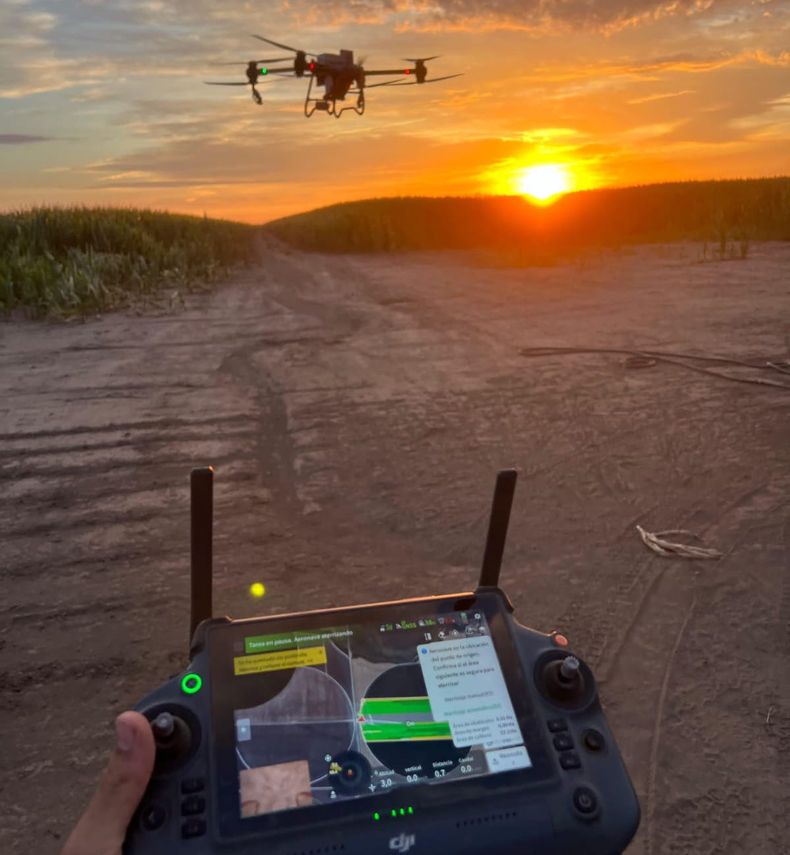 El objetivo es optimizar el manejo integral y, el próximo ciclo, llegar a 5000 hectáreas aplicadas con dron