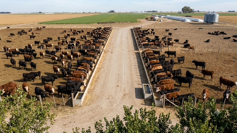 Feedlot + agricultura extensiva