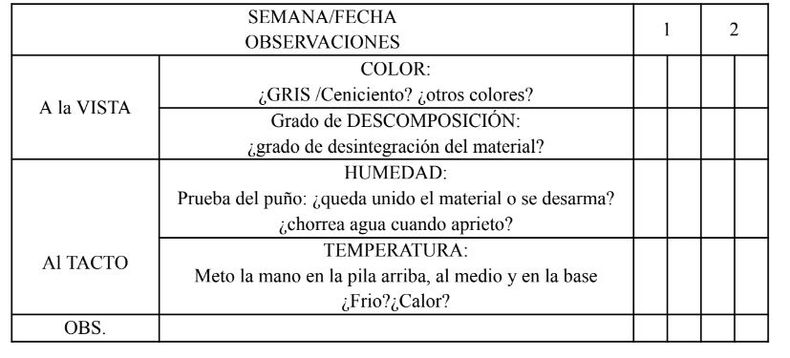 Modelo de planilla de observaciones