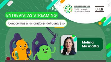Melina Masnatta en el streaming de Congreso CREA 2025