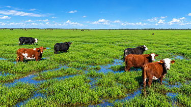 Vacas a campo negocio ganadero recría en región CREA Norte de Santa Fe